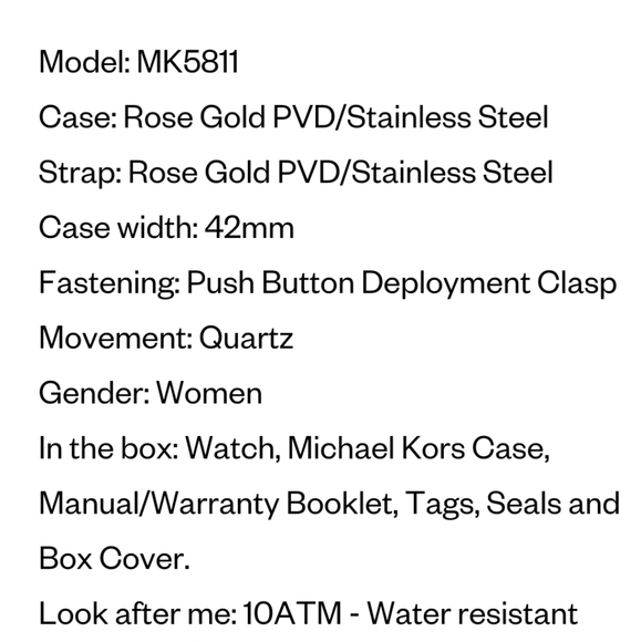 NWT MICHAEL KORS WATCH - MADISON MK5811 W/ CRYSTAL - Picture 10 of 16